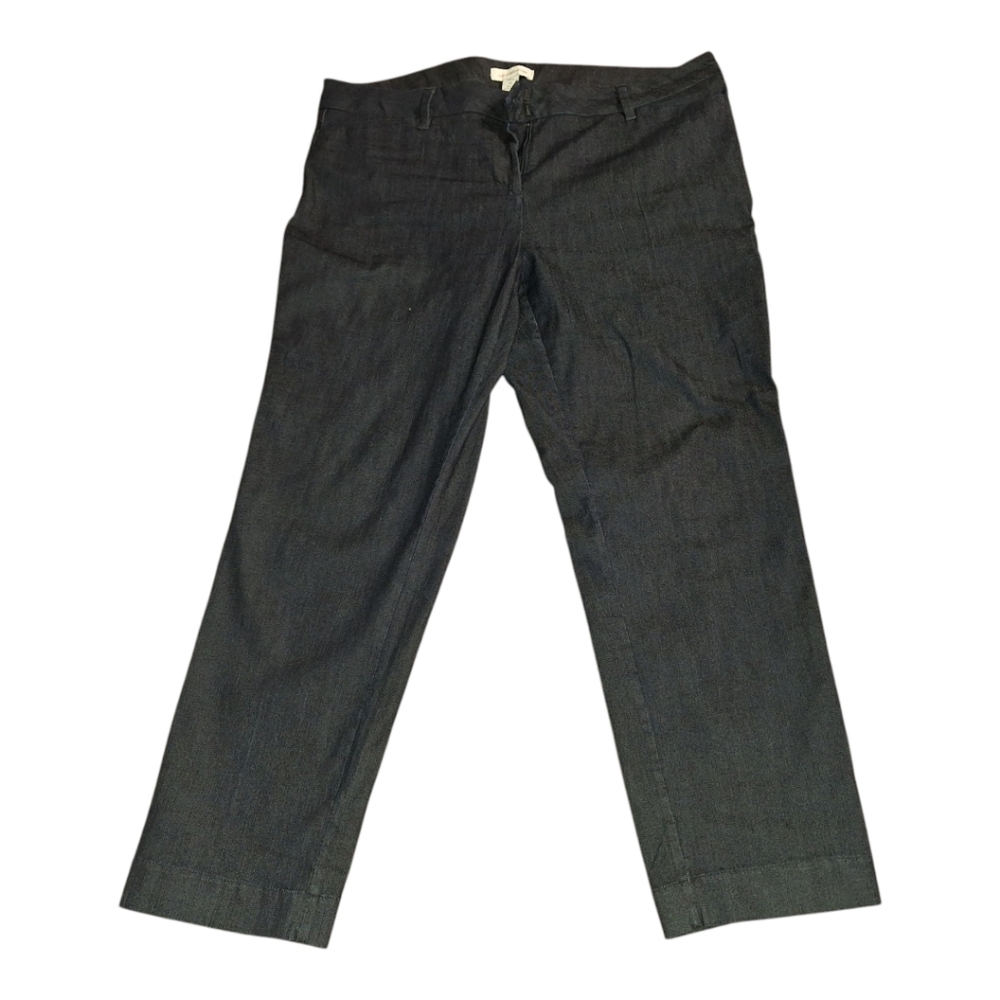 Liz Claiborne  Emma's Denim Ankle pants Size 14 Dark Trouser Denim